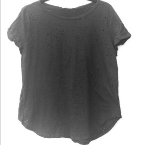 Mikey &Joey Holy Tee Charcoal in color